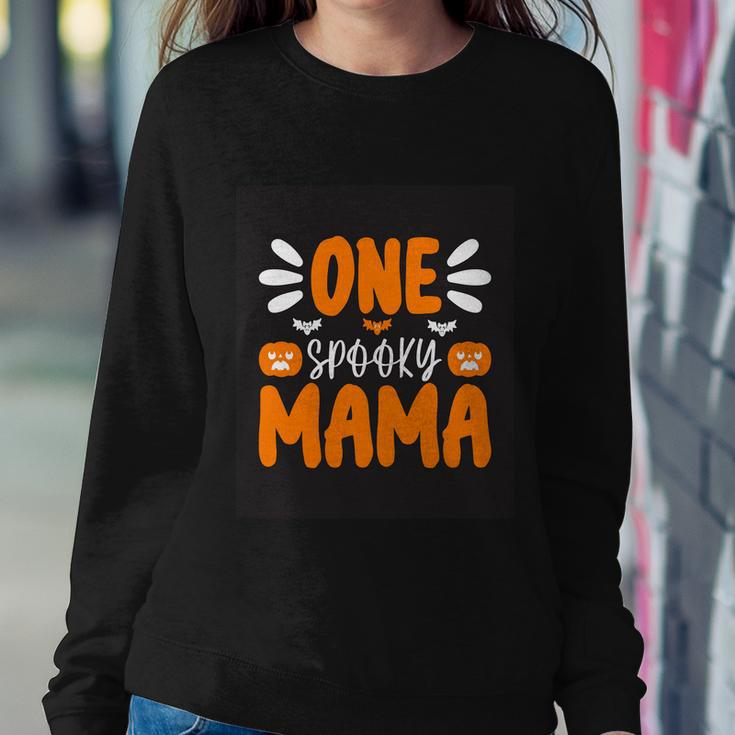 One Spooky Mama Halloween Quote Sweatshirt Gifts for Her