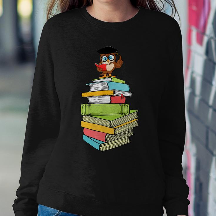Owl Nerd Books Book Bookworm Literature Library Reading Gift Sweatshirt Gifts for Her