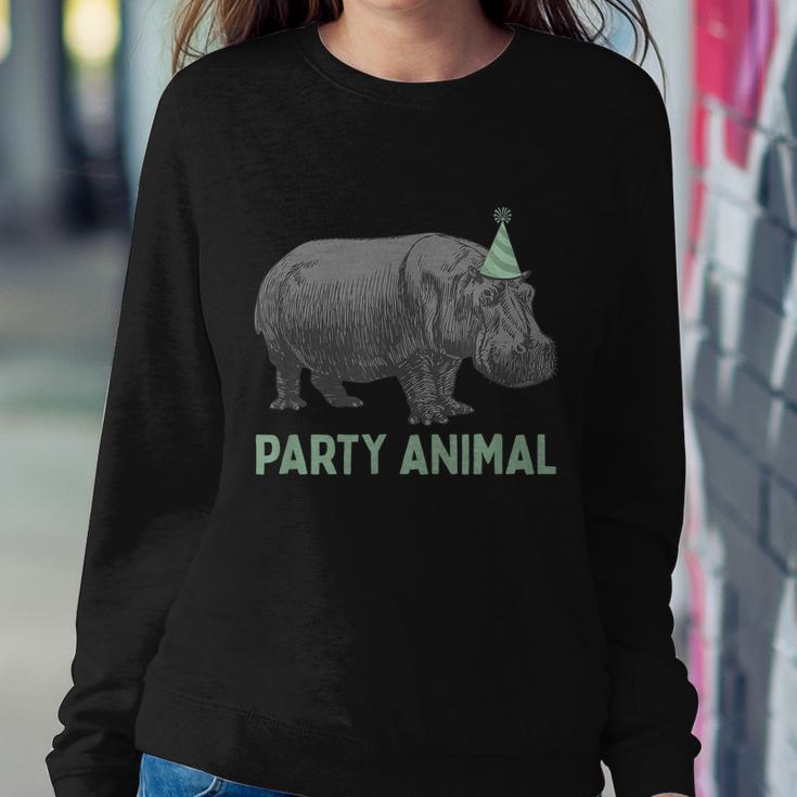 Party Animal Hippo Birthday Gift Funny Hippo Birthday Gift Sweatshirt Gifts for Her