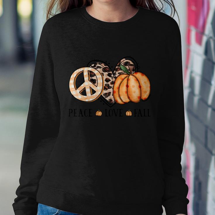 Peace Love Fall Thanksgiving Quote V3 Sweatshirt Gifts for Her