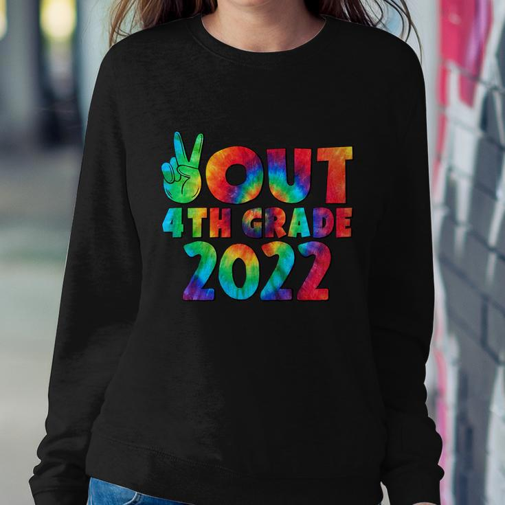 Peace Out 4Th Grade 2022 Tie Dye Happy Last Day Of School Funny Gift Sweatshirt Gifts for Her