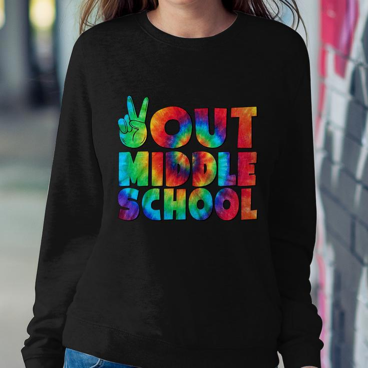 Peace Out Middle School Graduation Happy Last Day Of School Gift Sweatshirt Gifts for Her
