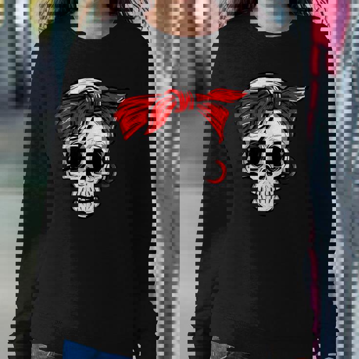 Pirate Dead With Eye Patch Red Bandana Halloween Diy Costume Sweatshirt Gifts for Her