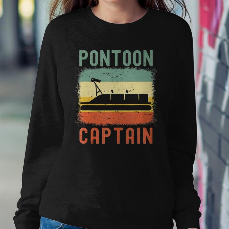 Pontoon Captain Retro Vintage Funny Boat Lake Outfit Sweatshirt Gifts for Her