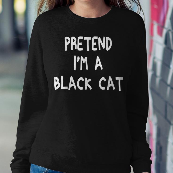 Pretend Im A Black Cat Halloween 2021 Lazy Funny Sweatshirt Gifts for Her