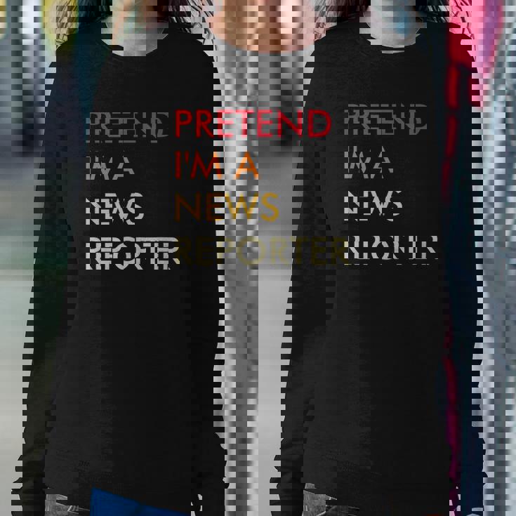 Pretend Im A News Reporter Lazy Halloween Party Costume Sweatshirt Gifts for Her