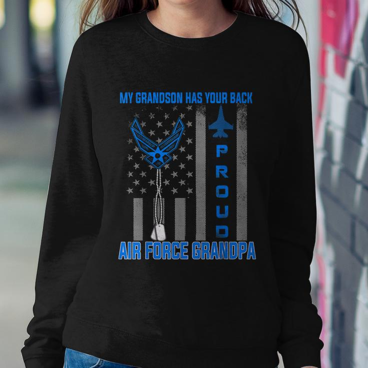 Proud Air Force Grandpa My Grandson Has Your Back Sweatshirt Gifts for Her