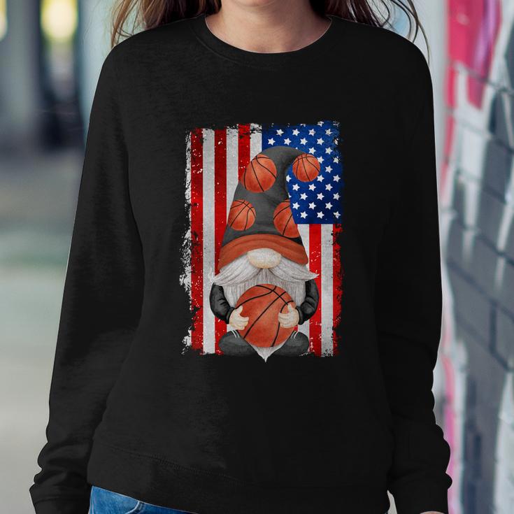 Proud Basketball Grandpa Gnome With Patriotic American Flag Cute Gift Sweatshirt Gifts for Her