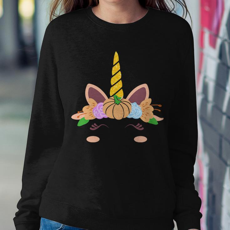 Pumpkin Autumn Fall Unicorn Cute Graphic Design Printed Casual Daily Basic Sweatshirt Gifts for Her