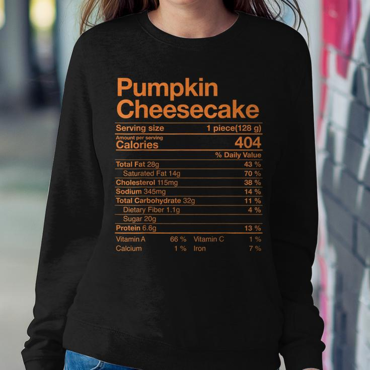 Pumpkin Cheesecake Nutrition Facts Thanksgiving Turkey Day V2 Sweatshirt Gifts for Her