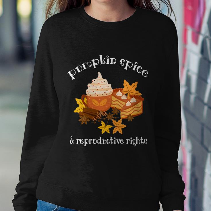 Pumpkin Spice And Reproductive Rights Fall Coffee Feminist Gift Sweatshirt Gifts for Her