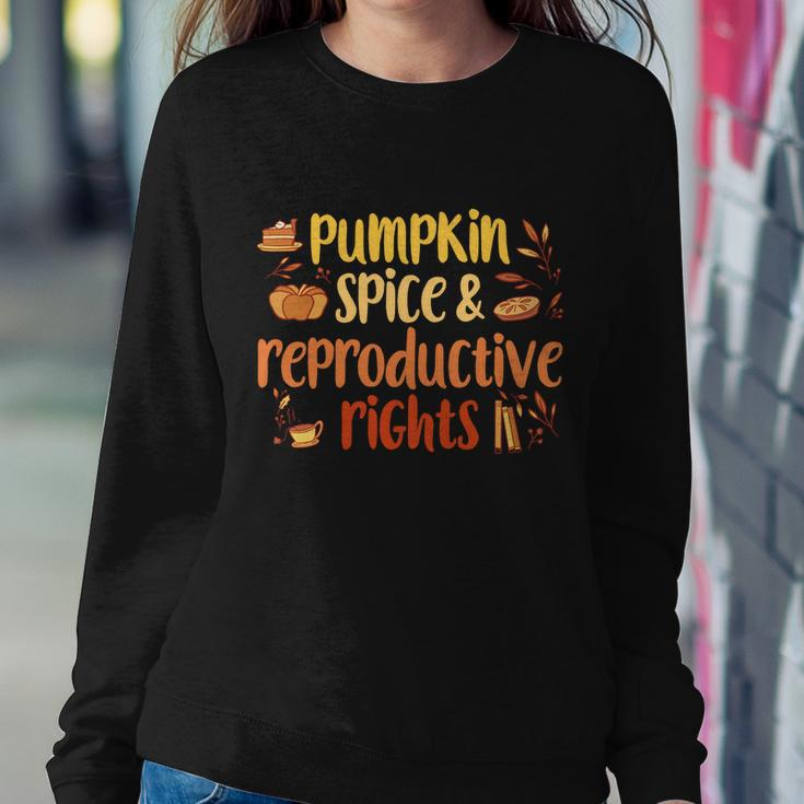 Pumpkin Spice And Reproductive Rights Pro Choice Feminist Funny Gift V3 Sweatshirt Gifts for Her