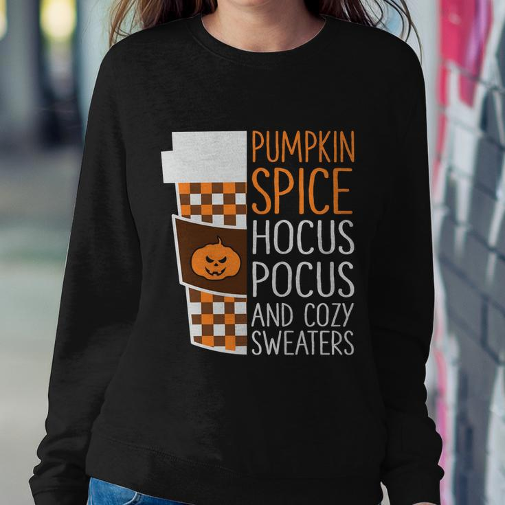 Pumpkin Spice Hocus Pocus And Cozy Sweaters Halloween Quote Sweatshirt Gifts for Her
