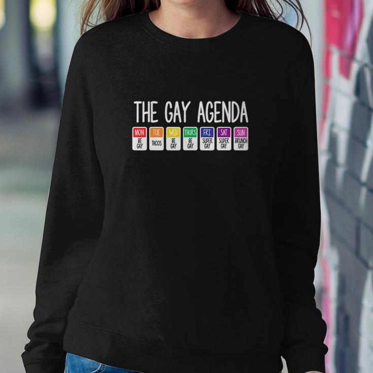 Rainbow The Gay Weekly Agenda Funny Lgbt Pride Sweatshirt Gifts for Her