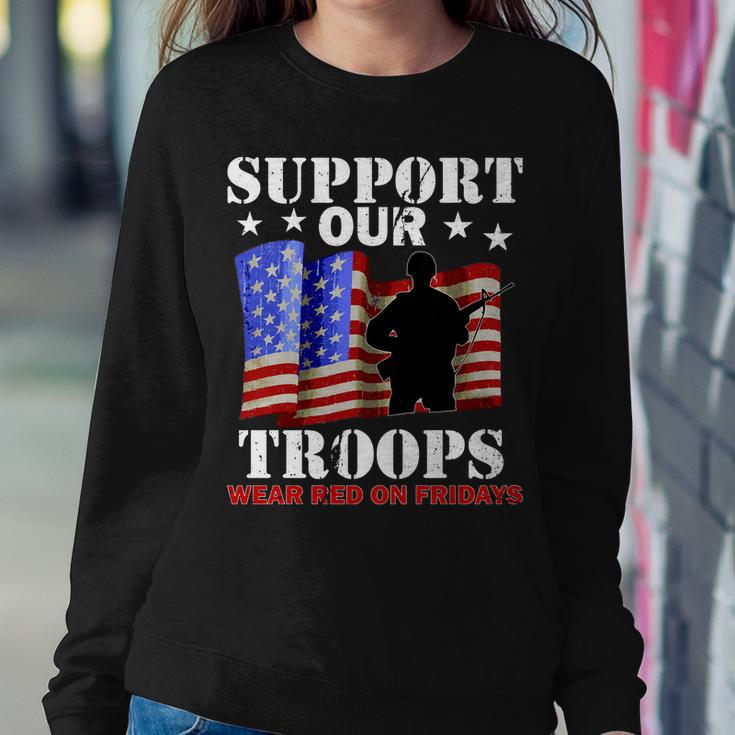 Red Friday Support Our Troops Sweatshirt Gifts for Her