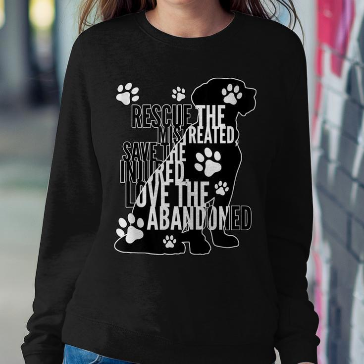 Rescue Save Love - Cute Animal Rescue Dog Cat Lovers Sweatshirt Gifts for Her
