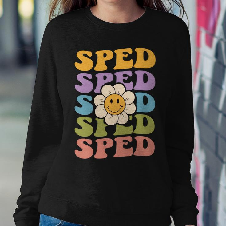 Retro Groovy Sped Teacher Back To School Special Education Sweatshirt Gifts for Her