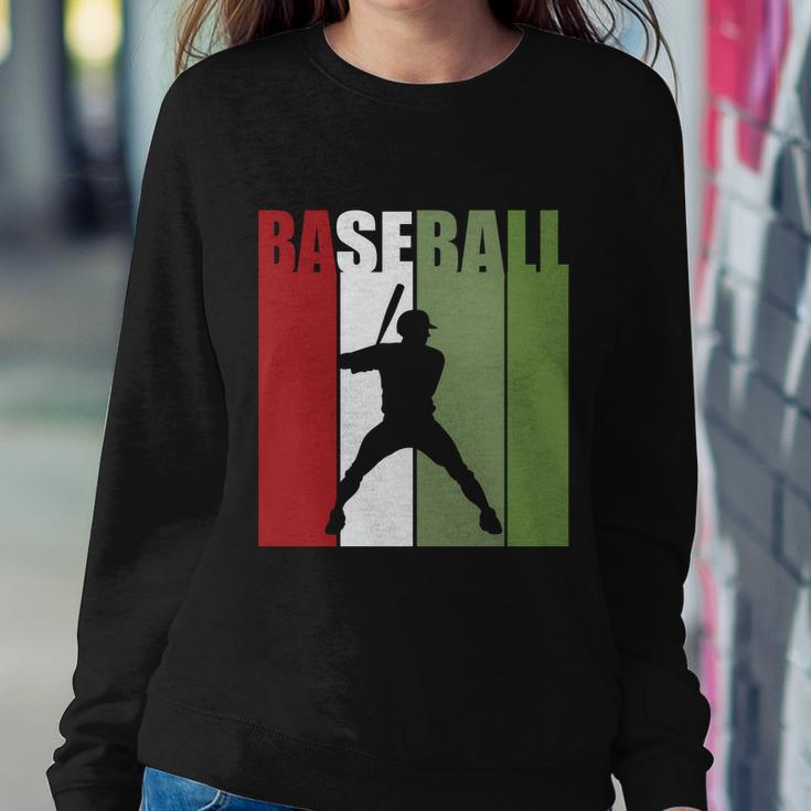 Retro Vintage Baseball Player Silhouette Baseball Lover Baseball Dad Sweatshirt Gifts for Her