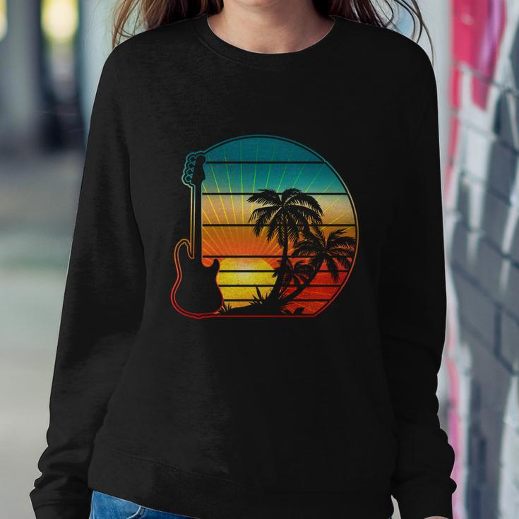Retro Vintage Guitar Sunset Sunrise Island Sweatshirt Gifts for Her
