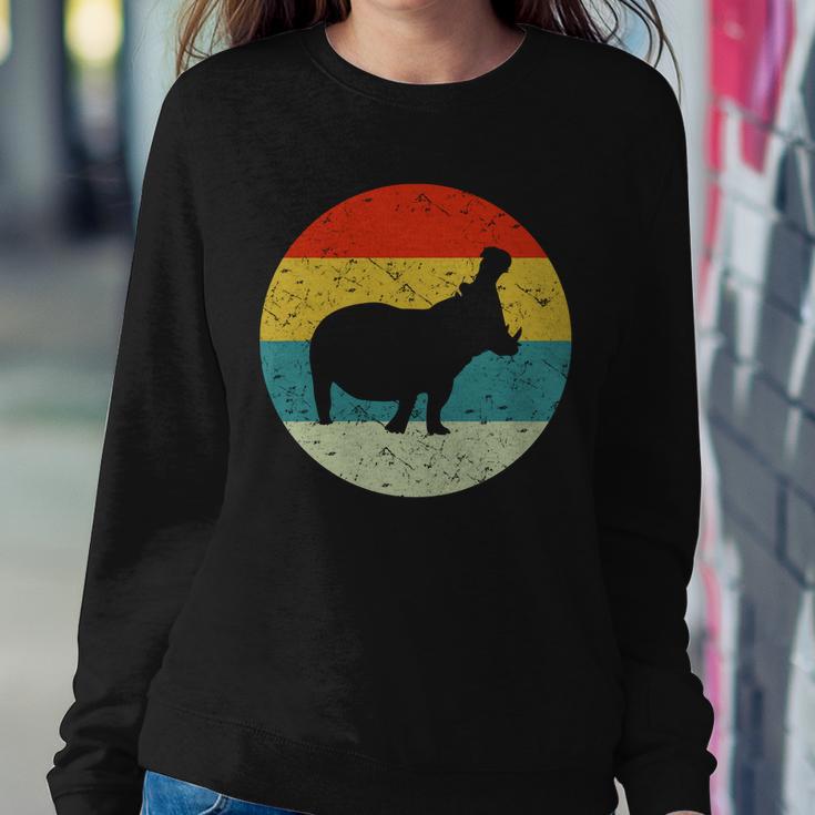 Retro Vintage Hippopotamus V2 Sweatshirt Gifts for Her