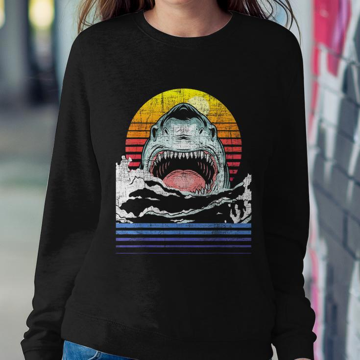 Retro Vintage Shark Marine Biologist Wildlife Shark Lovers Sweatshirt Gifts for Her
