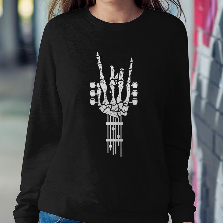 Rock Roll Skeleton Gift Guitar Music Lover Gift Sweatshirt Gifts for Her