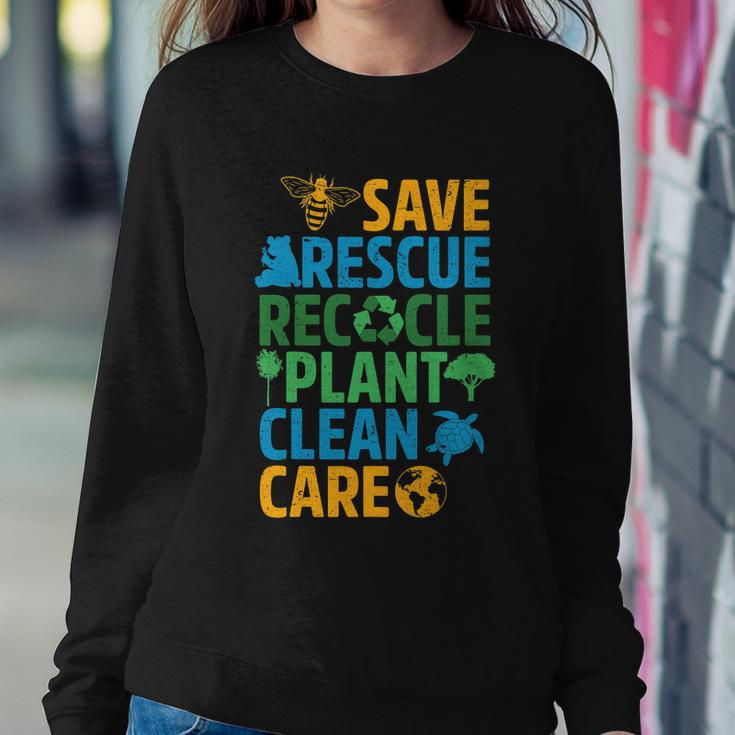 Save Bees Rescue Animals Recycle Plastict Earth Day Men Kid Tshirt Sweatshirt Gifts for Her