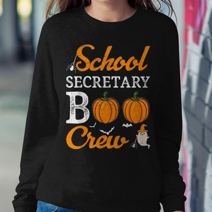 School Secretary Boo Crew Halloween School Office Squad Sweatshirt Gifts for Her