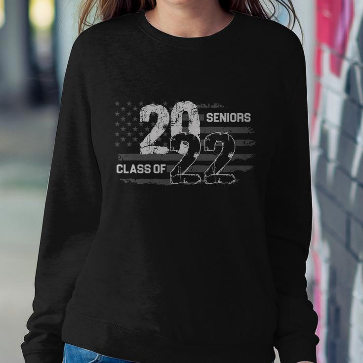 Seniors Class Of 2022 American Grey Style Flag Tshirt Sweatshirt Gifts for Her