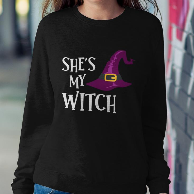 Shes My Witch Witch Hat Halloween Quote Sweatshirt Gifts for Her