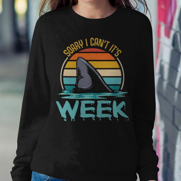 Sorry I Cant Its Week Ocean Scuba Diving Funny Shark Lover Sweatshirt Gifts for Her