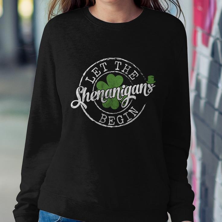 St Patricks Day Funny St Patricks Day Let The Shenanigans Begin Sweatshirt Gifts for Her