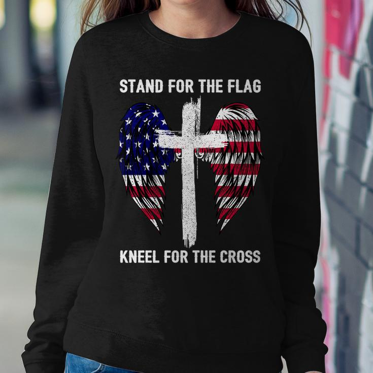 Stand For The Flag Kneel For The Cross Usa Eagle Tshirt Sweatshirt Gifts for Her
