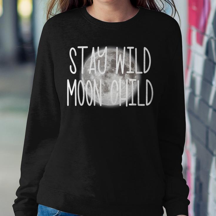 Stay Wild Moon Child Boho Peace Hippie Gift Moon Child Sweatshirt Gifts for Her