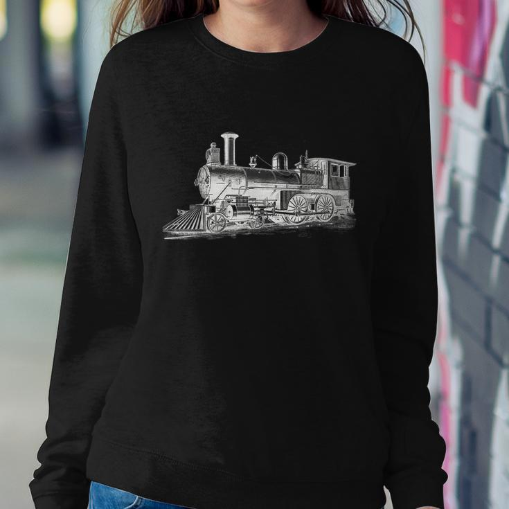 Steam Locomotive Train Engineer Railroad Mechanic Sweatshirt Gifts for Her