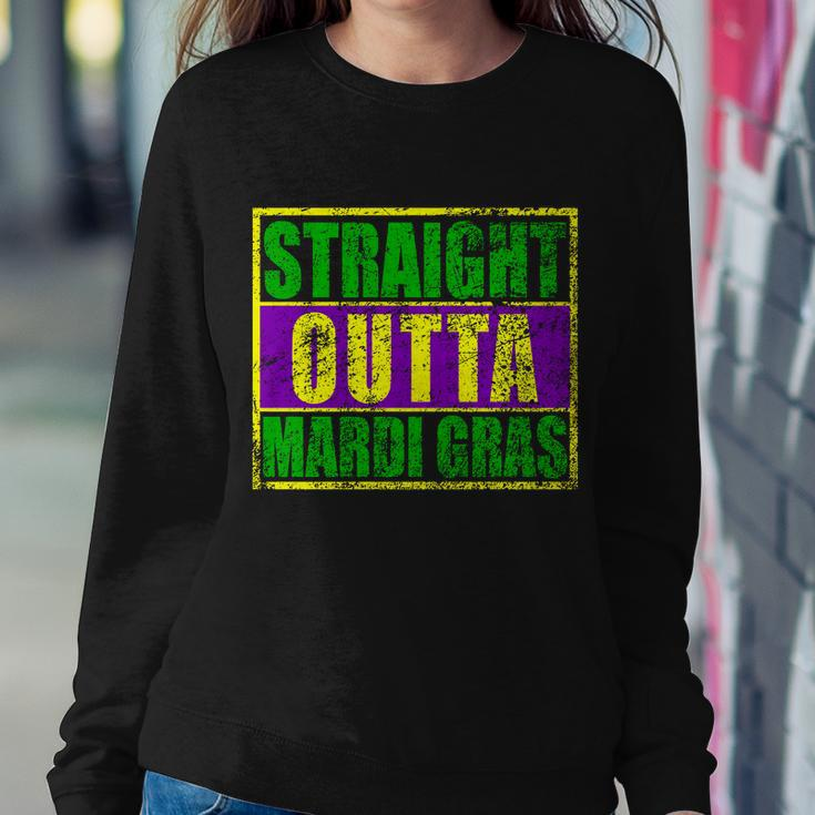 Striaght Outta Mardi Gras New Orleans Party T-Shirt Graphic Design Printed Casual Daily Basic Sweatshirt Gifts for Her
