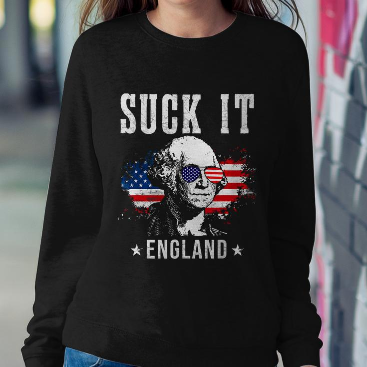 Suck It England Funny 4Th Of July George Washington Sweatshirt Gifts for Her