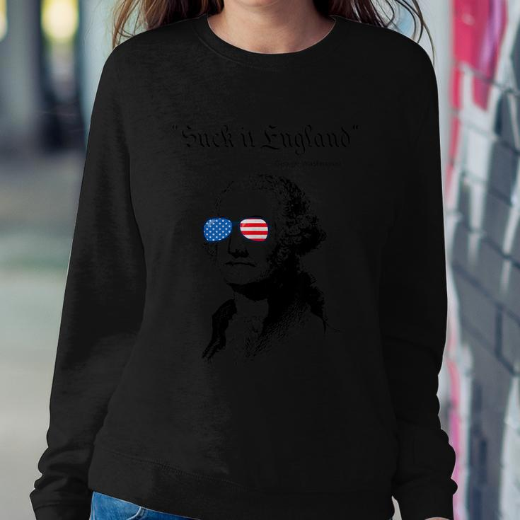 Suck It England Washington Funny 4Th Of July Usa Flag Sweatshirt Gifts for Her