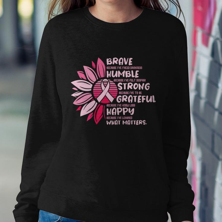 Sunflower Pink Ribbon Breast Caner Sweatshirt Gifts for Her