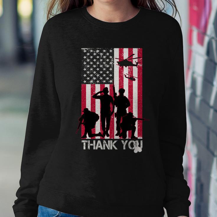 Thank You Memorial Day Soldiers Usa Flag Sweatshirt Gifts for Her