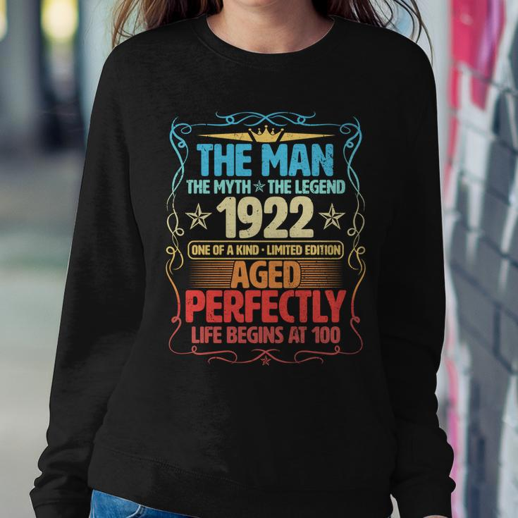 The Man Myth Legend 1922 Aged Perfectly 100Th Birthday Sweatshirt Gifts for Her
