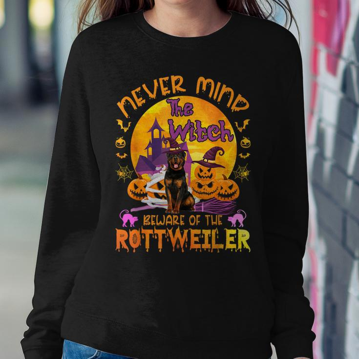 The Witch Beware Of The Rottweiler Halloween Sweatshirt Gifts for Her