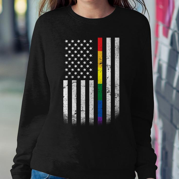 Thin Rainbow Line Lgbt Gay Pride Flag Tshirt Sweatshirt Gifts for Her