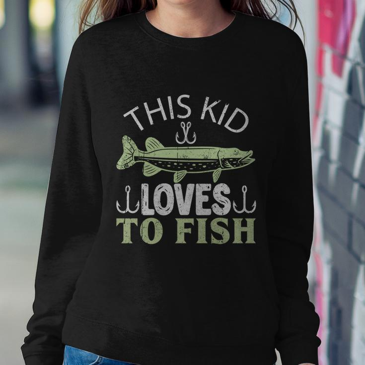 This Kid Loves To Fish Sweatshirt Gifts for Her