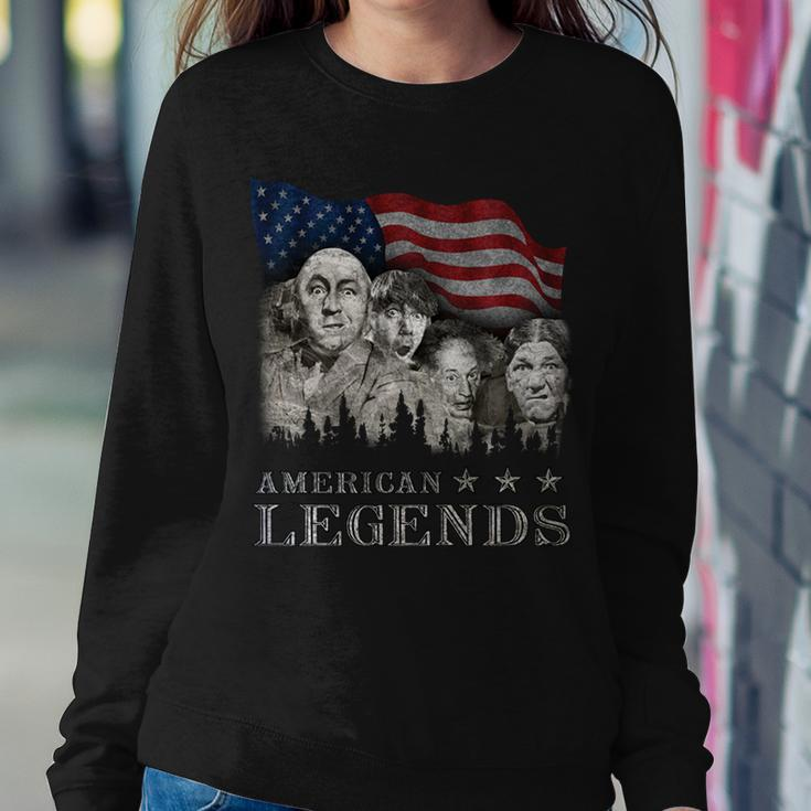 Three Stooges - American Legends Usa Flag Sweatshirt Gifts for Her