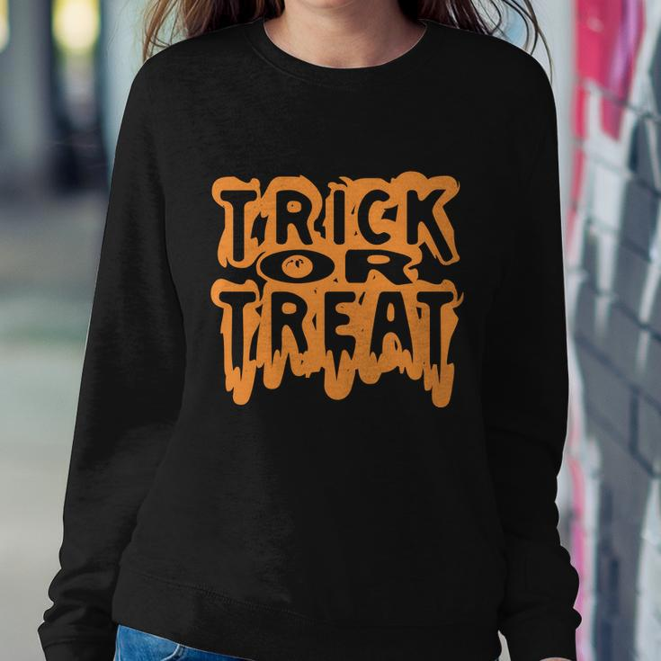 Trick Or Treat Funny Halloween Quote Sweatshirt Gifts for Her