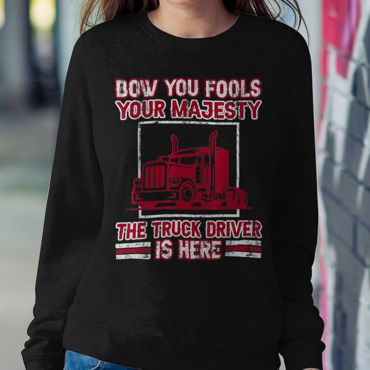 Trucker Trucker 18 Wheeler Freighter Truck Driver V2 Sweatshirt Gifts for Her