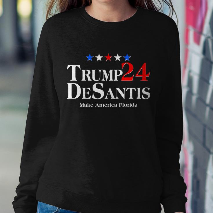 Trump Desantis 2024 Make America Florida Election Logo Sweatshirt Gifts for Her