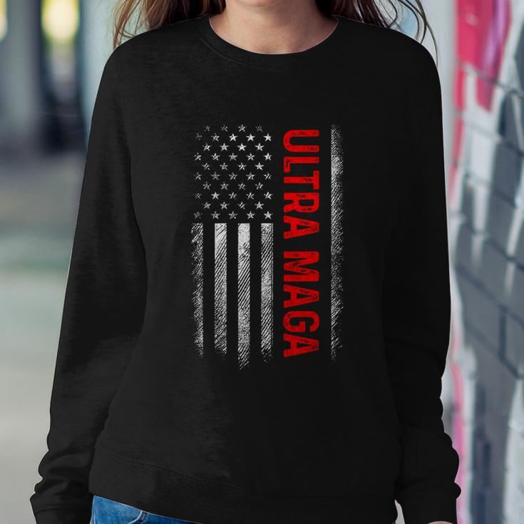 Ultra Maga American Flag Anti Joe Biden Tshirt Sweatshirt Gifts for Her