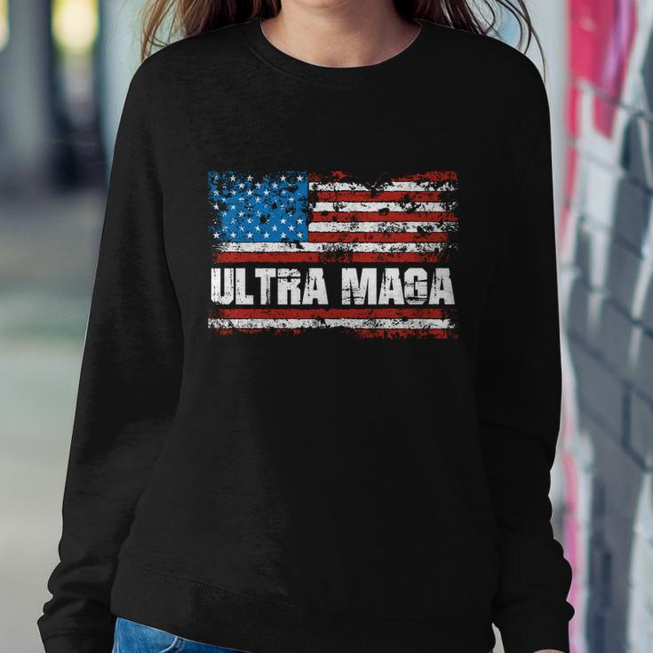 Ultra Maga Distressed United States Of America Usa Flag Tshirt Sweatshirt Gifts for Her